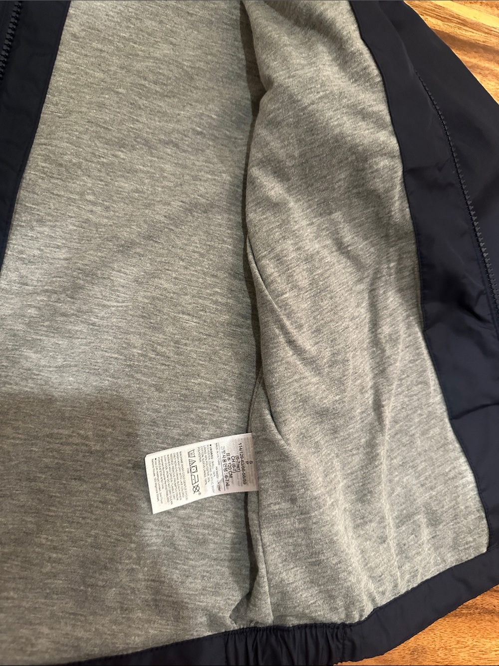 GAP Classic Kids Hooded Windbreaker Jacket - Navy, Small - Picture 3 of 5